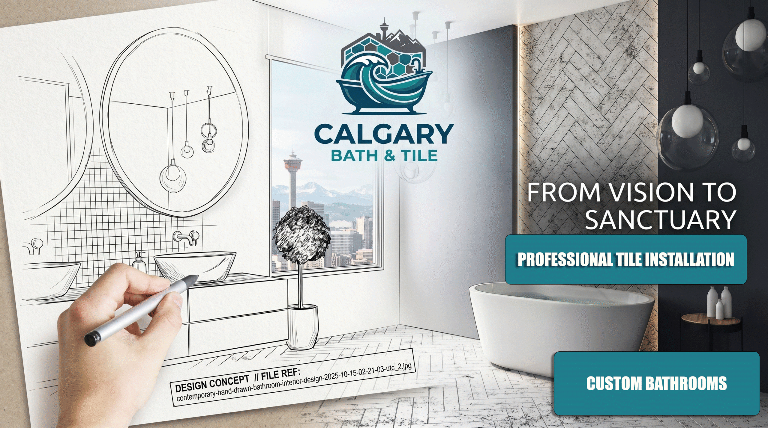 Professional bathroom renovations Calgary tile installation